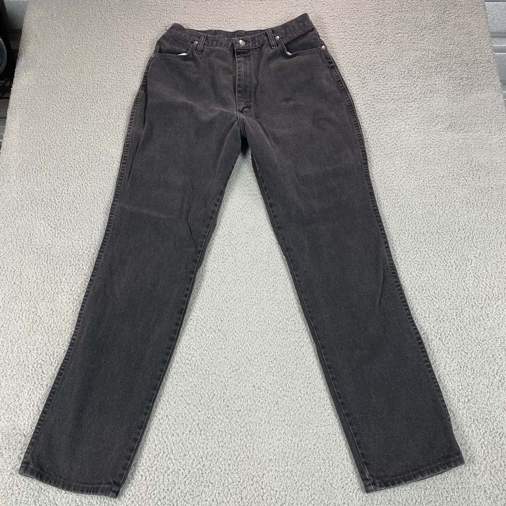 Vtg Wrangler Jeans Womens 15/16x35 (27x32) Black Bareback Rodeo Mom 12NBPWK